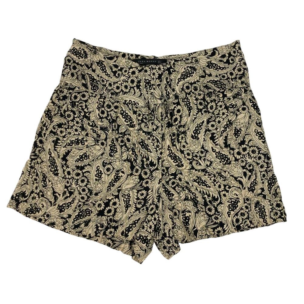Zara Black & Gold Dress Shorts Size Womens Size S